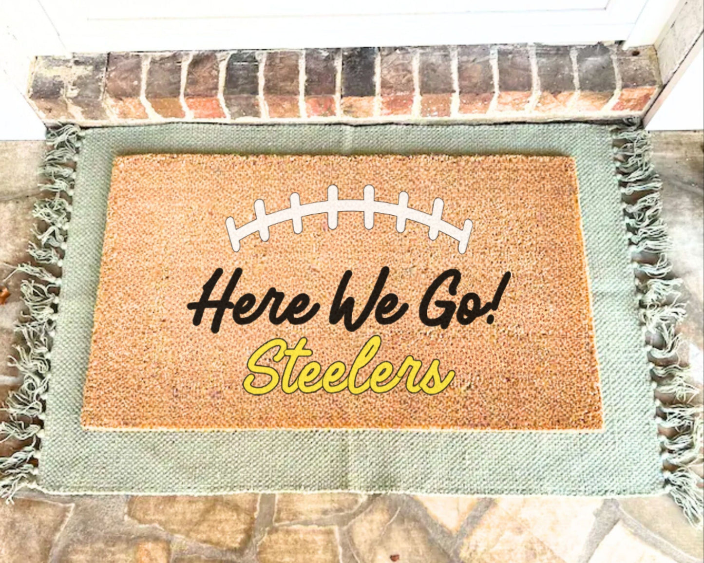 Pittsburgh Steelers "Here We Go" Doormat