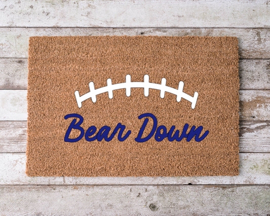 Chicago Bears Bear Down doormat – custom football fan home decor