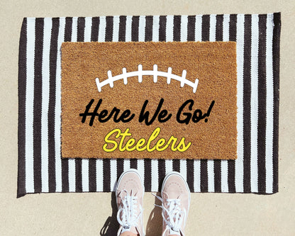 Pittsburgh Steelers "Here We Go" Doormat