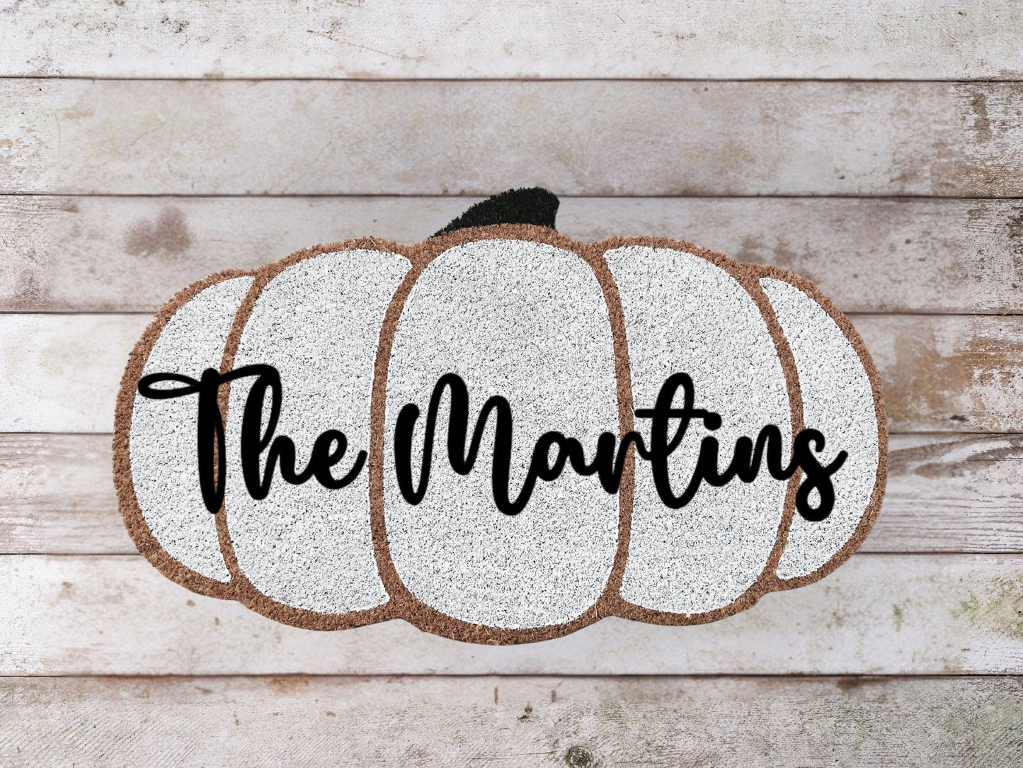 Customizable Hand-Painted Fall Welcome Mat with Last Name