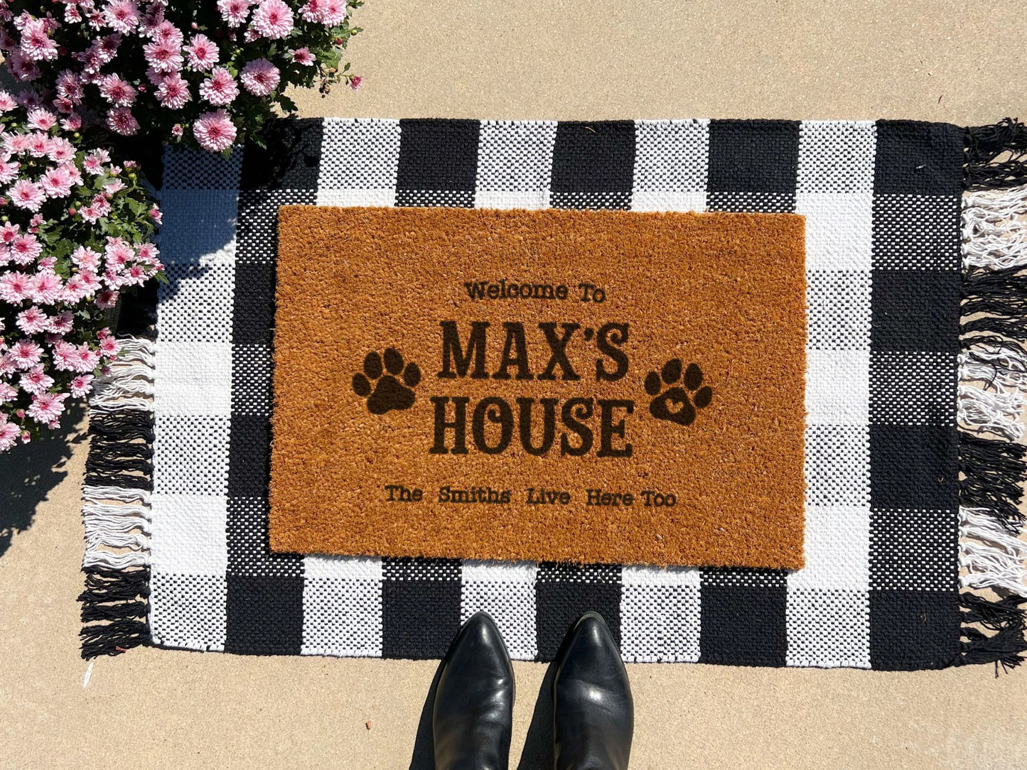 Welcome to [Dog's name]'s House.....The [Last Name]s Live Here Too